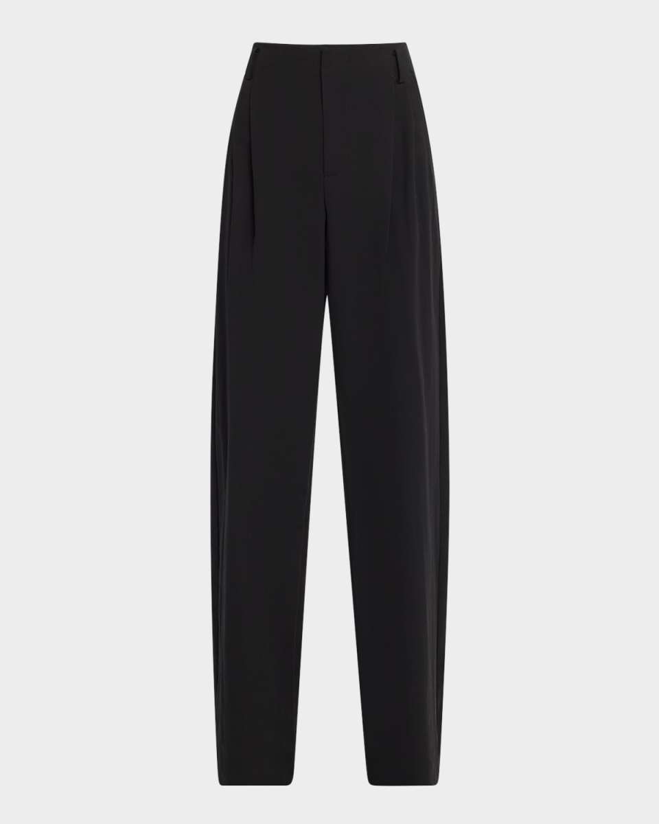 Pleated Wide-Leg Trousers